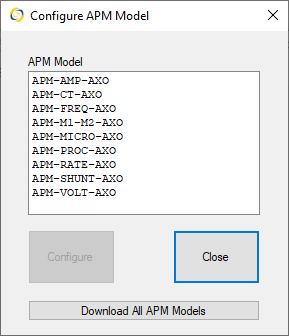 apm configuration software screenshot