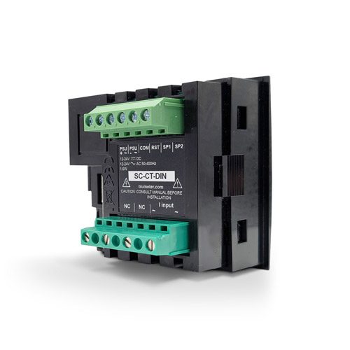 SC-CT-DIN-03 CT Signal Conditioner Isometric View Facing Left